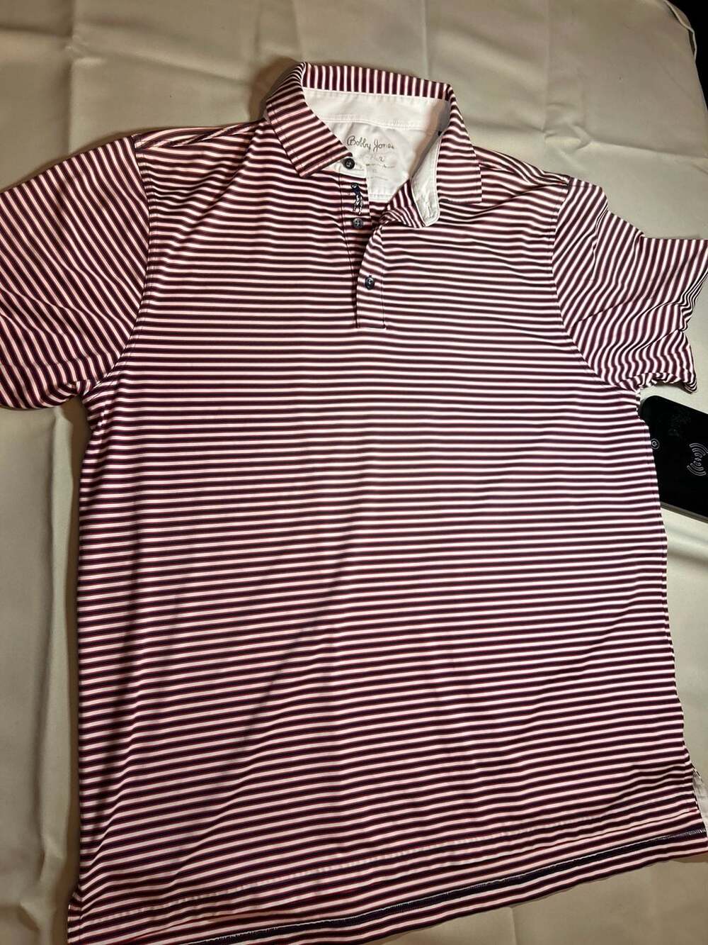 Bobby Jones X-H2O Striped Performance Golf Polo Shirt